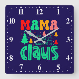 Reloj Cuadrado Navidades Mama Claus Design-60097