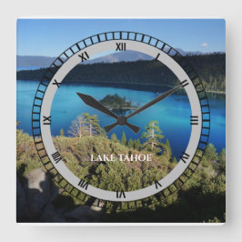 Reloj Cuadrado Navidades Personalizados del lago Tahoe California