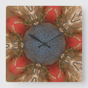 Reloj Cuadrado Navidades Rojos Azules Decoración Baudibles