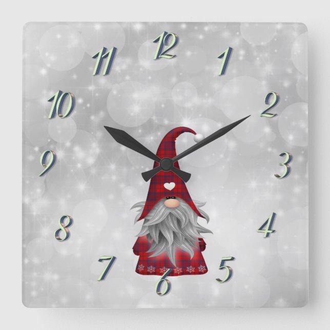 Reloj Cuadrado Navidades Santa (Anverso)