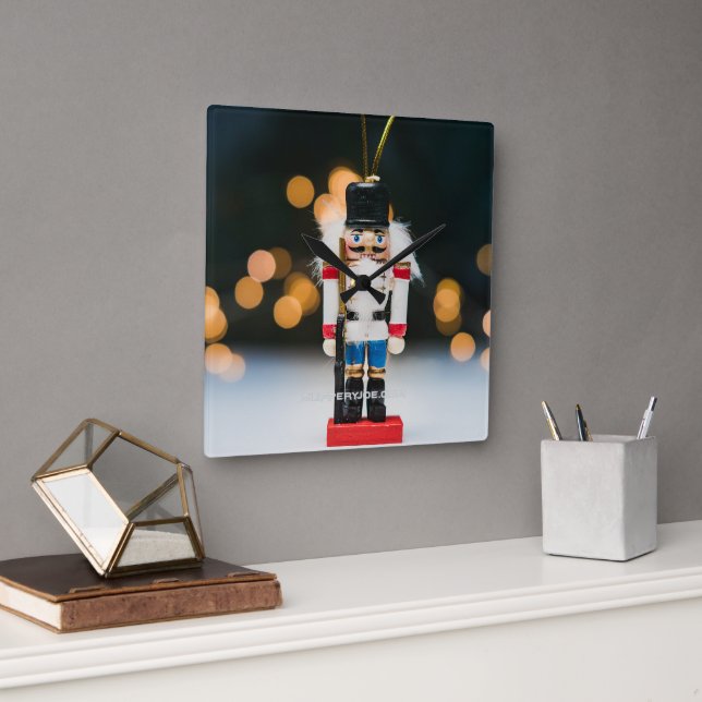 Reloj Cuadrado Navidades SlipperyOrnamento figurio nutcracker de  (Oficina)