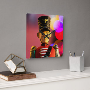 Reloj Cuadrado Navidades soldado de juguete figurine SlipperyJoe 