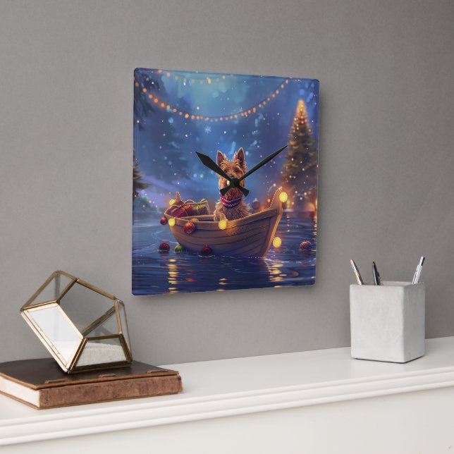 Reloj Cuadrado Navidades Territoriales Australianos disfrutan de  (Oficina)