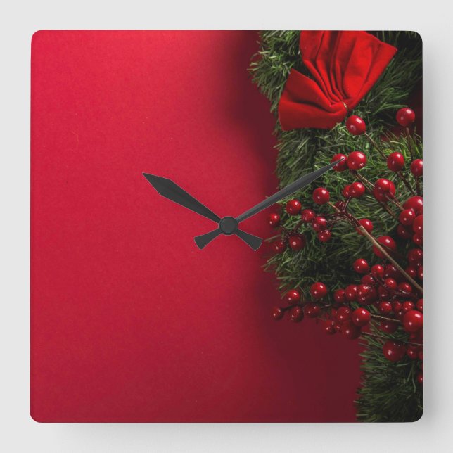 Reloj Cuadrado navidades tradicionales (Anverso)