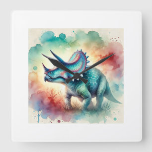 Reloj Cuadrado Nedoceratops 310724AREF111 - Watercolor