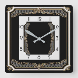 Reloj Cuadrado Negro elegante