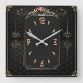 Reloj Cuadrado Negro elegante