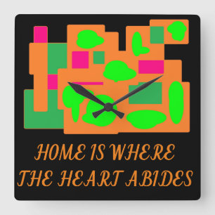 Reloj Cuadrado Negro inteligente con naranja de melocotón y rosa 