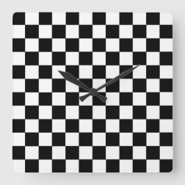 Reloj Cuadrado Negro y blanco controlado
