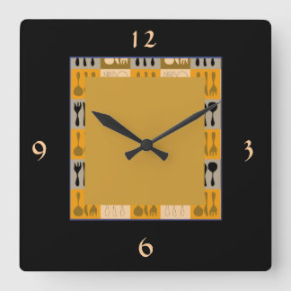 Reloj Cuadrado Negro y Oro >Relojes de cocina patentados