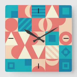 Reloj Cuadrado NeoGeo pattern square wall clock