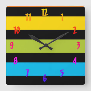 Reloj Cuadrado Neon Bright diseño de moda y colorido 4