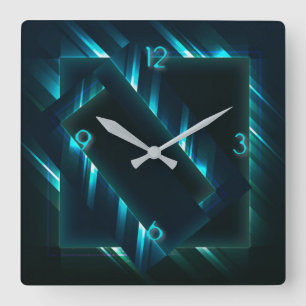 Reloj Cuadrado Neon flash supernova modern