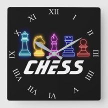 Neon Lights Chess Pieces Chess Queen