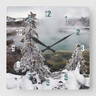 Reloj Cuadrado Nevado Yellowstone