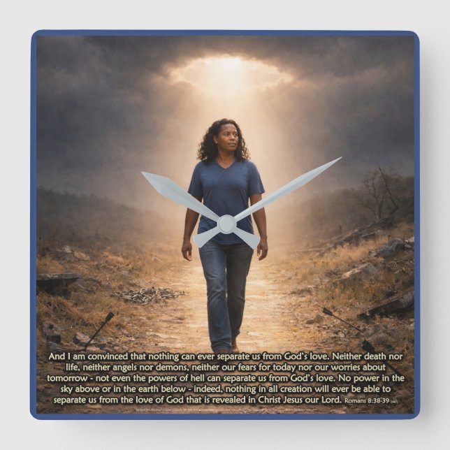 Reloj Cuadrado Never separated from God (Anverso)