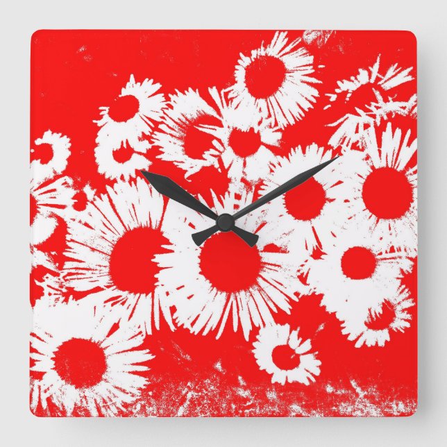 Reloj Cuadrado New England Wild Aster (Anverso)