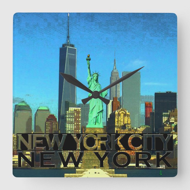 Reloj Cuadrado New York City (Anverso)