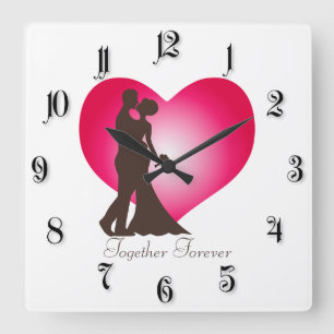 Reloj Cuadrado Newly wedded couple