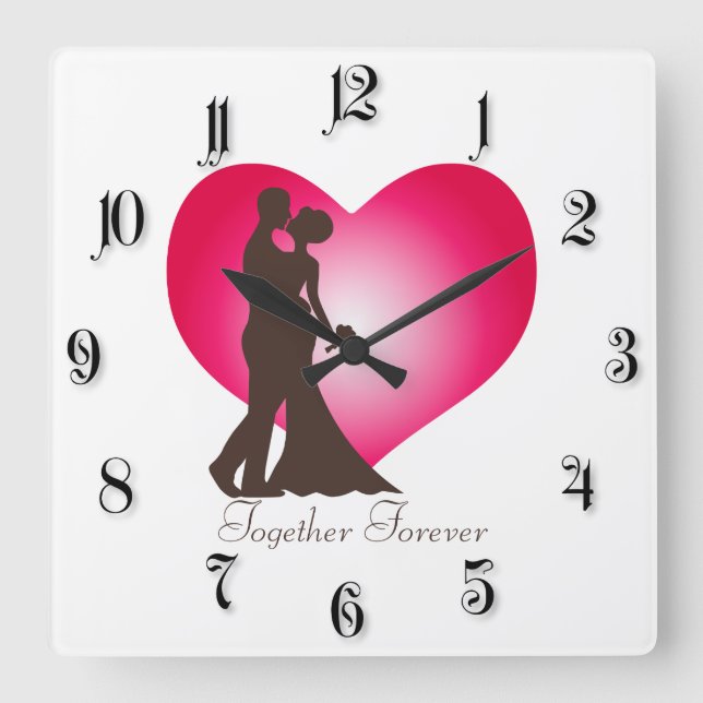 Reloj Cuadrado Newly wedded couple (Anverso)