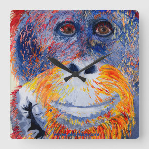 Reloj Cuadrado Niño mono