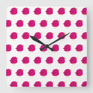 Reloj Cuadrado Niños pajarito lindo