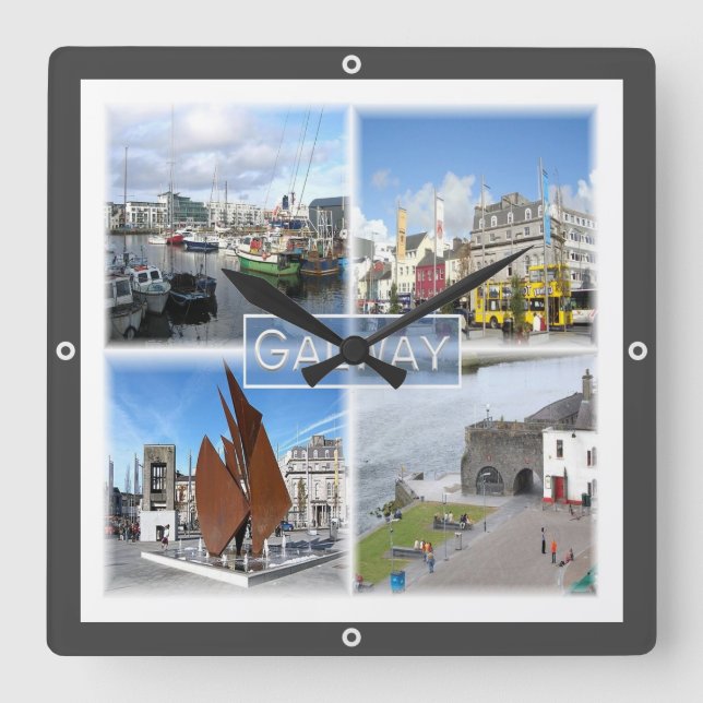Reloj Cuadrado NIR004 GALWAY, Irlanda, (Anverso)