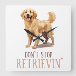 Reloj Cuadrado No dejes de recuperar - amante del perro - Retrive