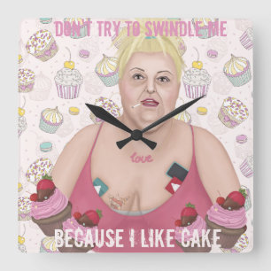 Reloj Cuadrado No intentes esparcirme