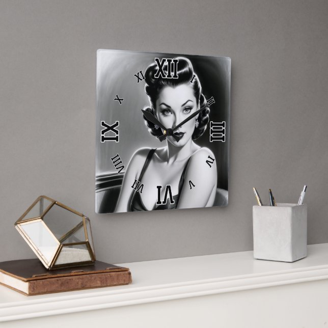 Reloj Cuadrado ¿No me crees arte de concepto de IA de Xzendor7? (Oficina)