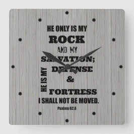 Reloj Cuadrado No me moverán de la Biblia Verse