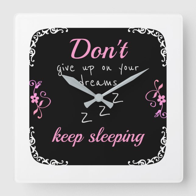 Reloj Cuadrado No renuncies a tus sueños (Anverso)