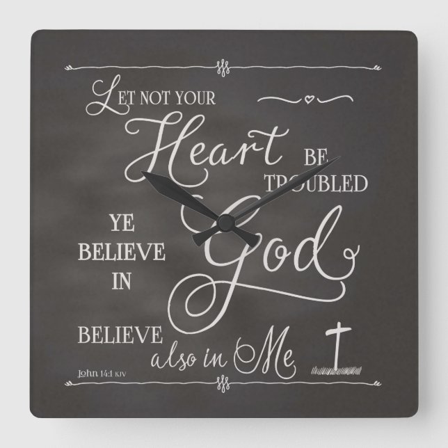 Reloj Cuadrado No Te Moleste El Corazón. (Anverso)