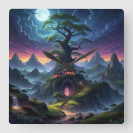 Reloj Cuadrado Noche de fantasía