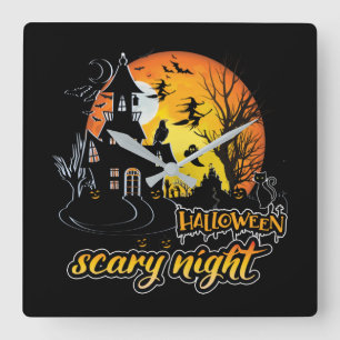 Reloj Cuadrado Noche de miedo de Halloween