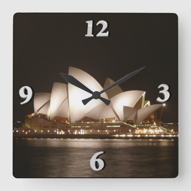 Reloj Cuadrado Noche en la ópera (Anverso)