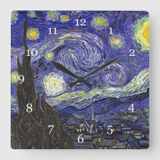 Reloj Cuadrado Noche estrellada, Vincent Van Gogh.