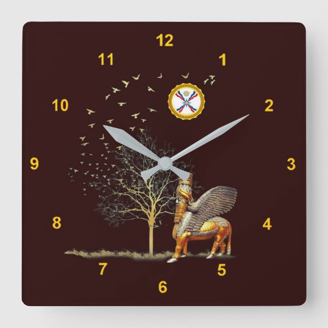 Reloj Cuadrado Noches Asirias (Anverso)