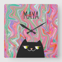 Nombre de monograma del patrón de arte negro para