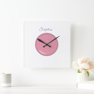 Reloj Cuadrado Nombre del bebé personalizado, enfermera, niños,
