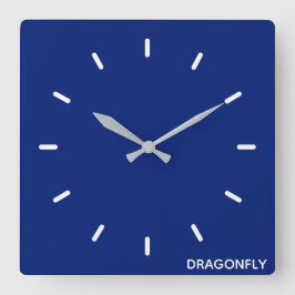 Reloj Cuadrado Nombre del color azul de la libélula