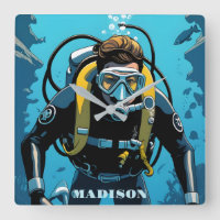 Nombre personalizado Buceador Scuba