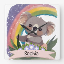 Nombre personalizado del bebé de Koala Arcoiris