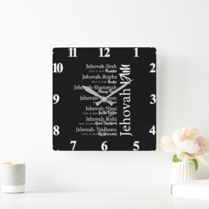 Reloj Cuadrado Nombres de Jehová