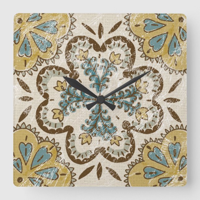 Reloj Cuadrado Non-Embellished Batik Square II (Anverso)