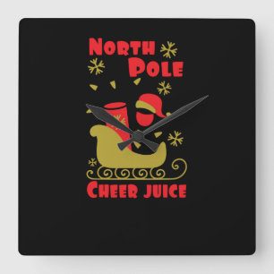 Reloj Cuadrado North Pole Cheer juice