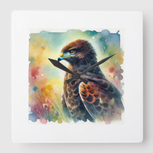 Reloj Cuadrado Northern Black Buzzard 160724AREF251 - Watercolor