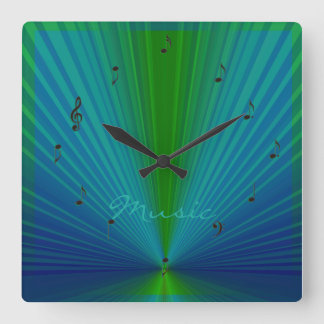 Reloj Cuadrado Notas musicales Creative>Music Wall Clock