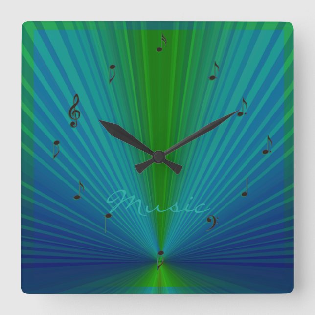 Reloj Cuadrado Notas musicales Creative>Music Wall Clock (Anverso)