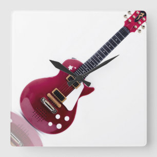 Reloj Cuadrado Notas Musicales Cuerdas Guitarra Paz Amor Destino 